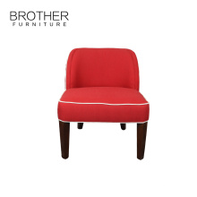 Novos produtos da moda simples tecido vermelho sotaque cadeira para sala de estar
